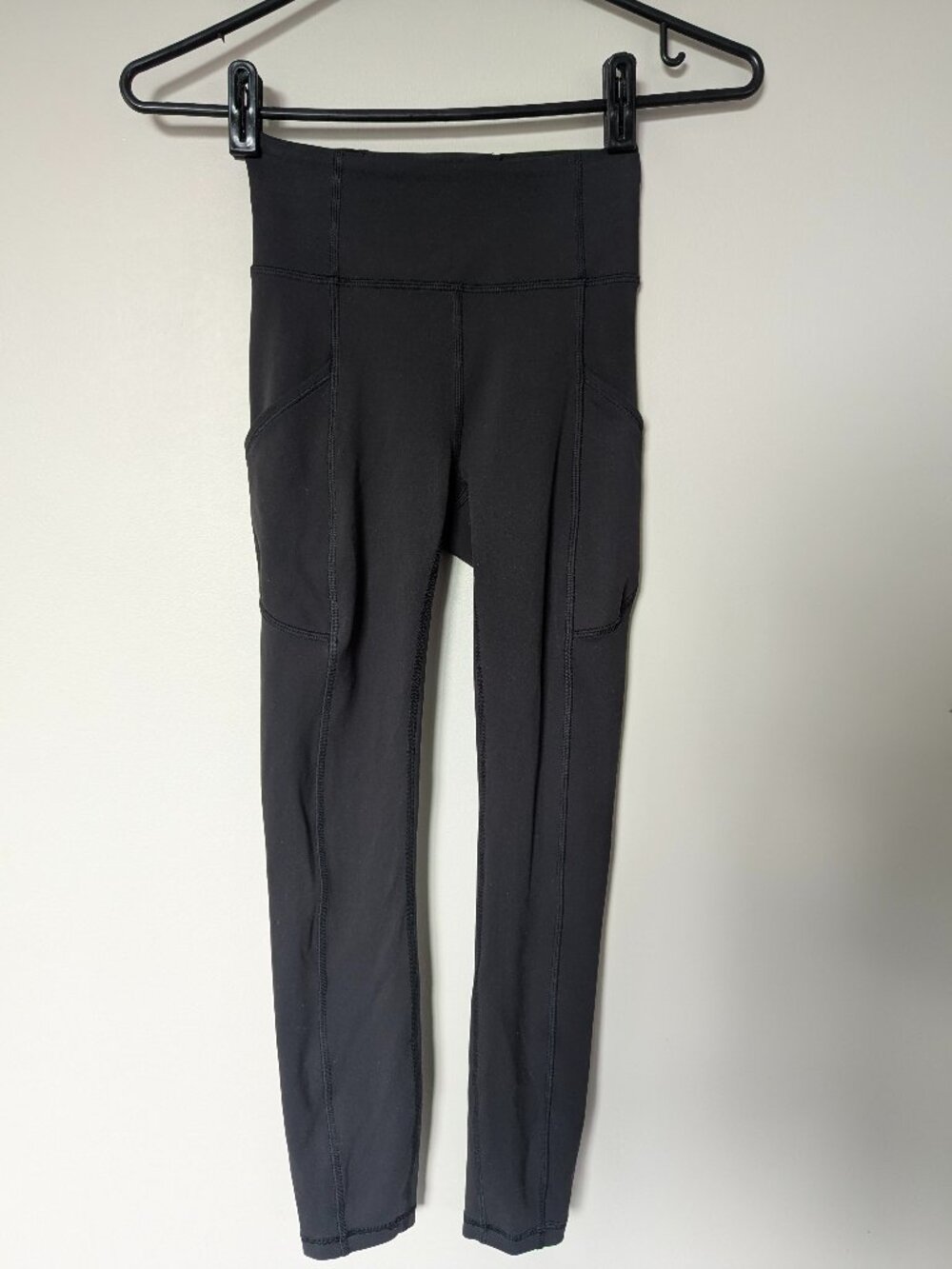 lululemon Fast and Free Size 0 High-Rise Crop 25" 5 Pocket Legging Black